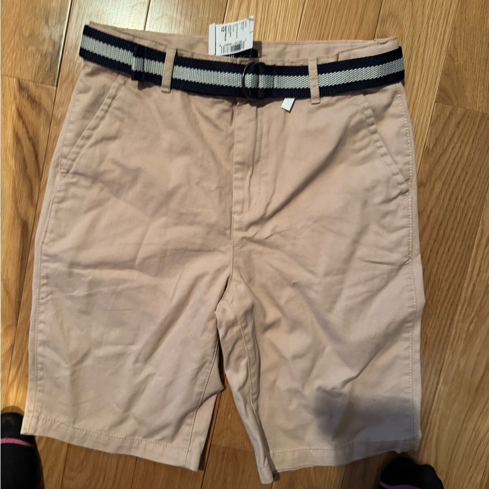 Men's Tan Shorts with Belt